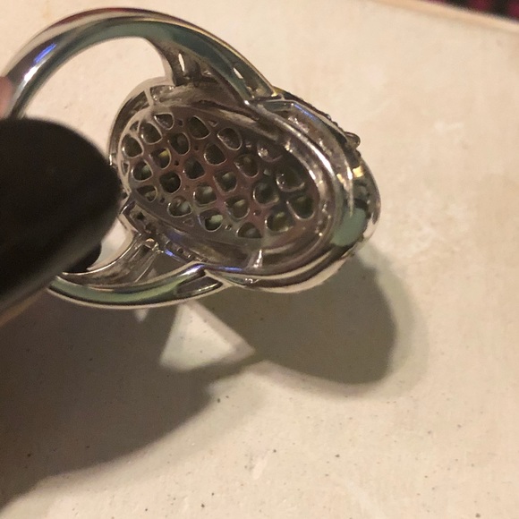 Graziela Gems Abalone Doublet & White Zircon Ring - Picture 6 of 6